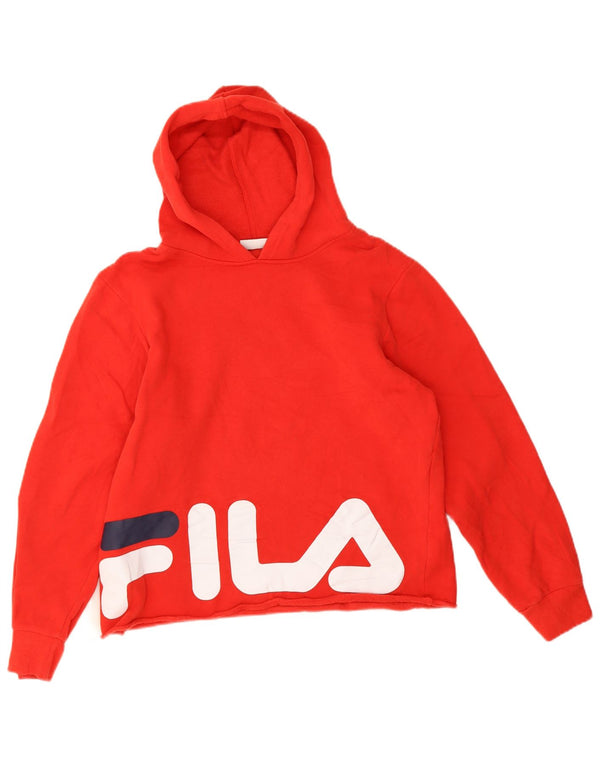 Fila Mädchen-Kapuzenpullover mit Grafik, 13–14 Jahre, rote Baumwolle