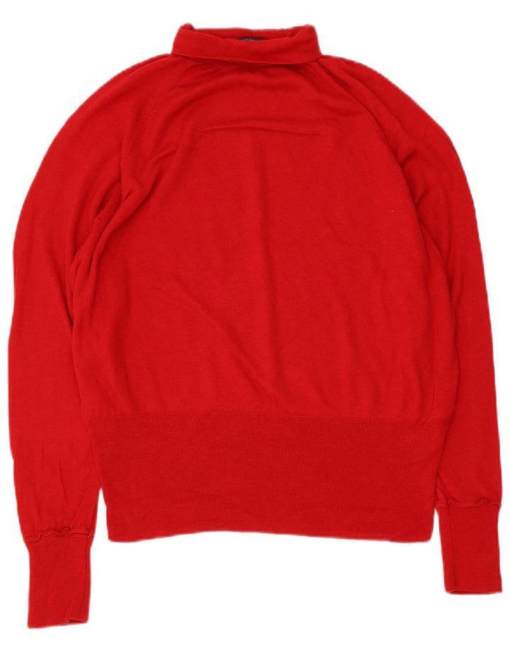 Marks & Spencer Rollkragenpullover für Damen, Gr. 16, Größe L, Rot, Merinowolle