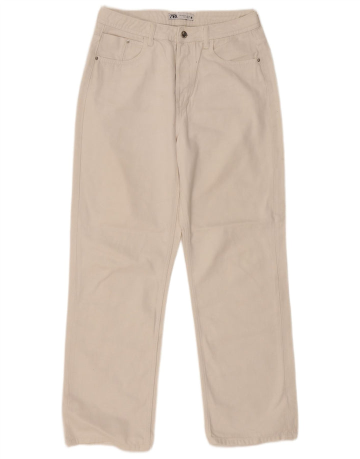 Zara Damen Straight Jeans EU 38 Small W28 L29 Weiß