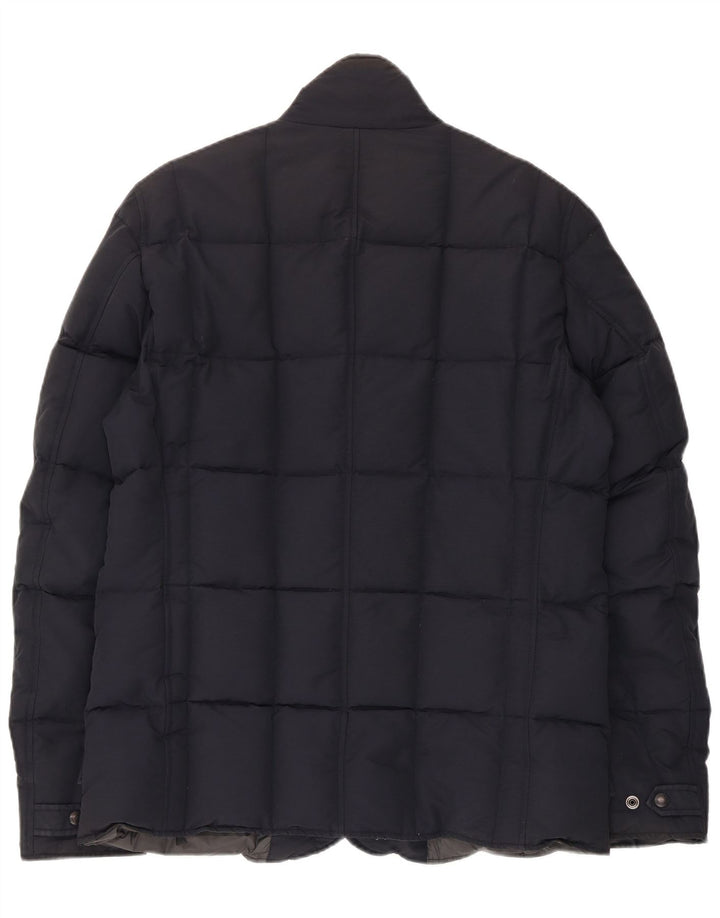 Woolrich Wattierte Herrenjacke UK 38 Mittelmarineblaue Baumwolle