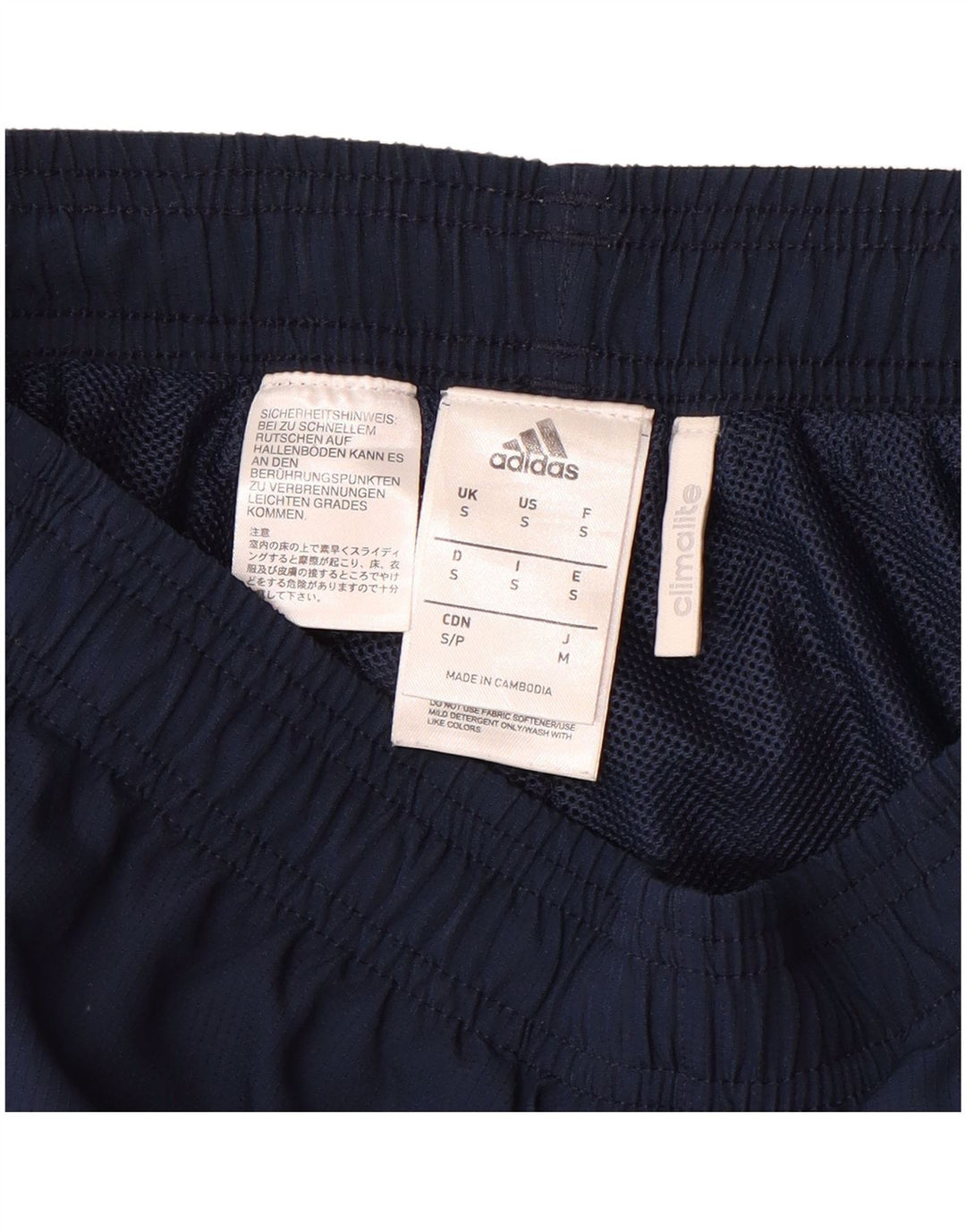 ADIDAS Mens Climalite Tracksuit Trousers Small  Navy Blue Polyester