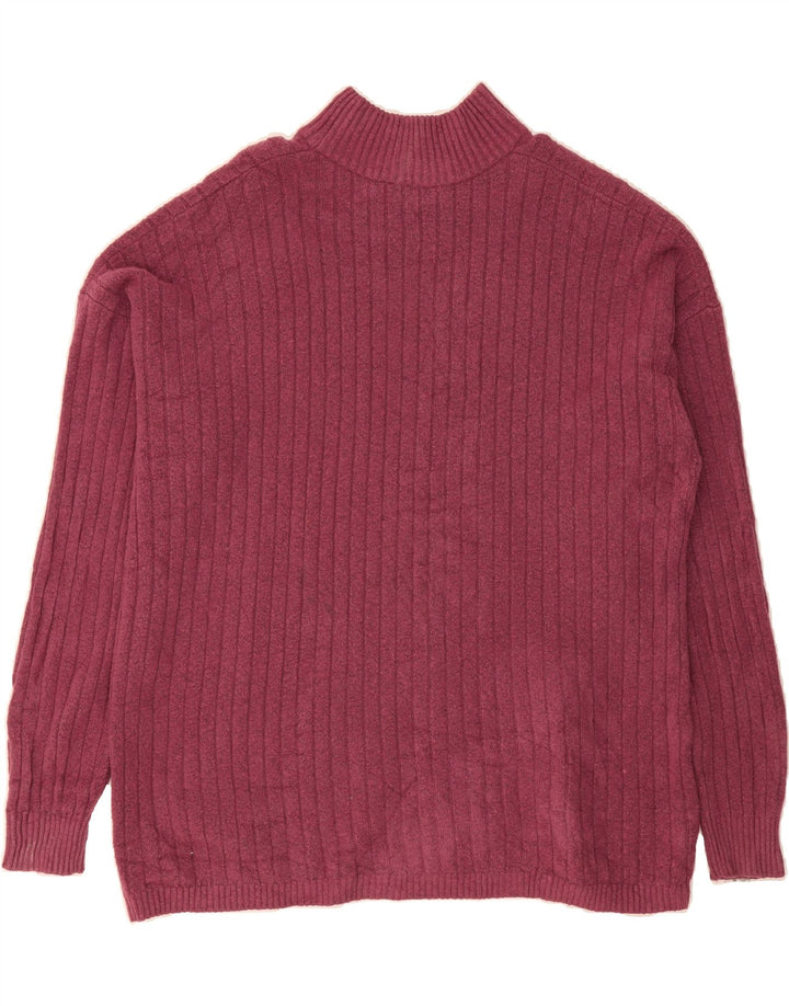 EDDIE BAUER Womens Oversized Turtle Neck Jumper Sweater UK 18 XL Pink Vintage Eddie Bauer and Second-Hand Eddie Bauer from Messina Hembry 