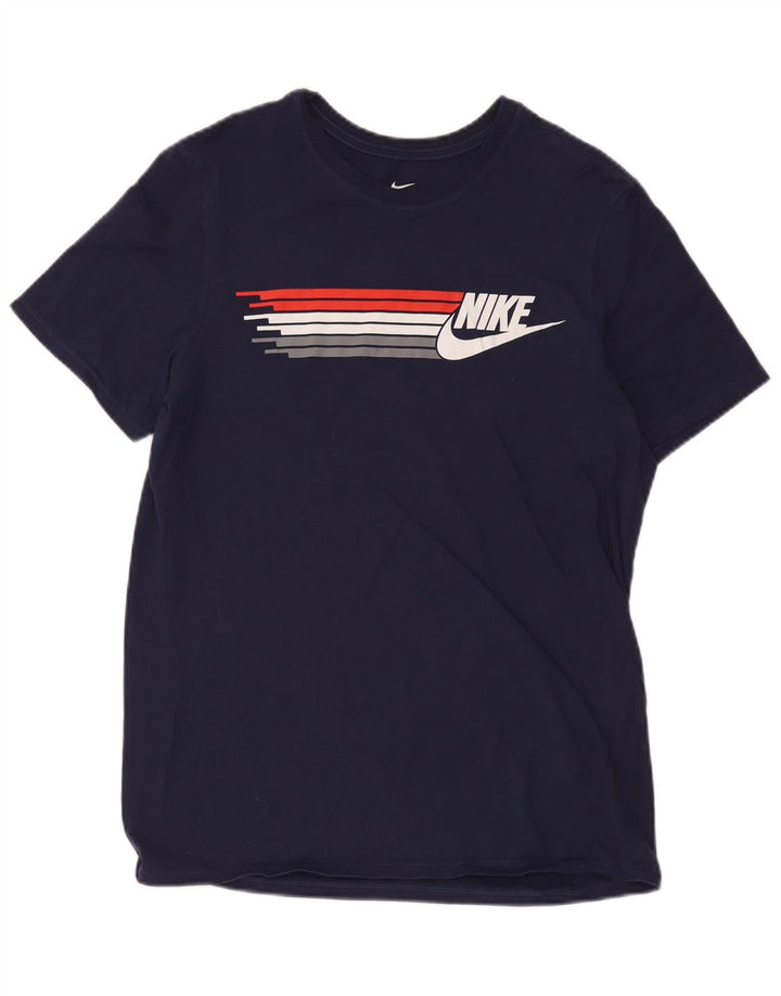 Nike Herren-T-Shirt mit sportlichem Schnitt und Grafik, mittelgroß, Marineblau