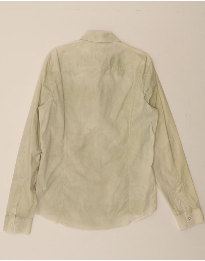 CALVIN KLEIN JEANS Mens Shirt Large Green Cotton Vintage Calvin Klein Jeans and Second-Hand Calvin Klein Jeans from Messina Hembry 