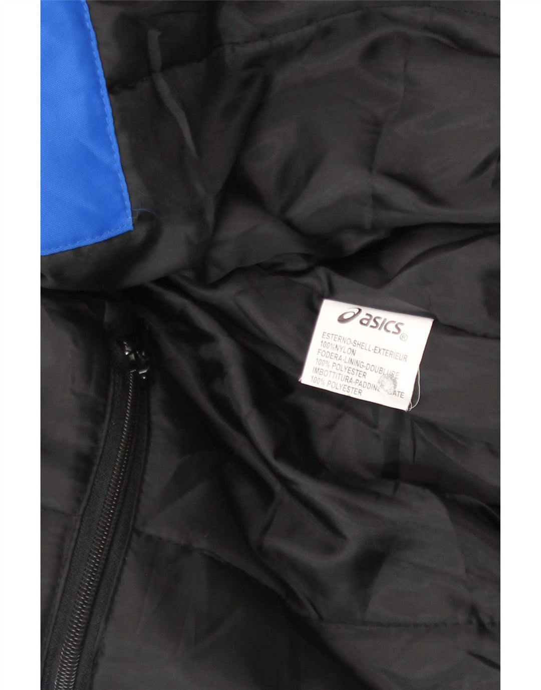 Asics Herren-Trainingsanzug-Top-Jacke, großes blaues Nylon