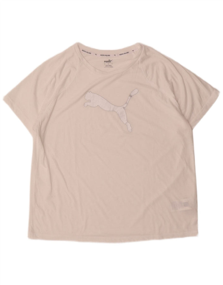 Puma Herren-T-Shirt mit Grafik, groß, aus weißem Polyester