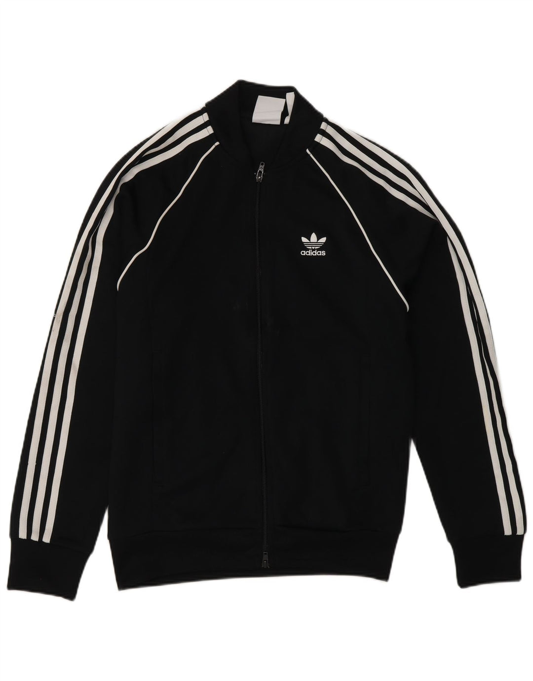Adidas Herren-Trainingsanzug mit normaler Passform, Oberteil, Größe S, Schwarz, Polyester