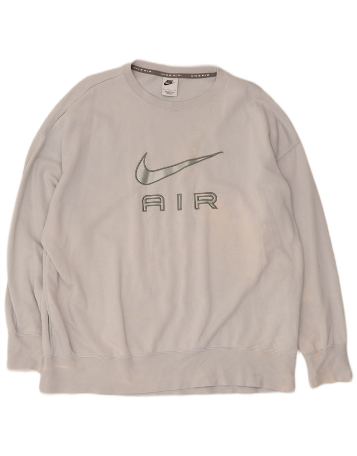 Nike Herren-Sweatshirt mit Grafik, groß, aus blauer Baumwolle