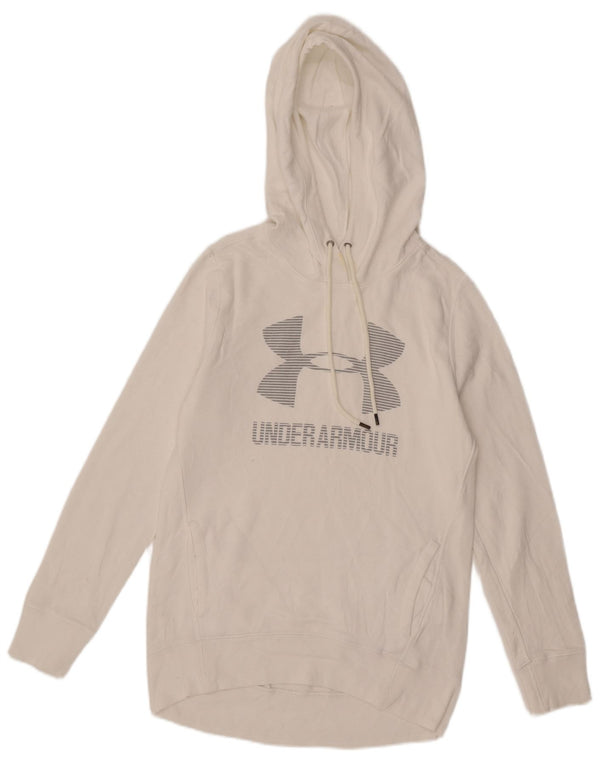 Under Armour Mens Graphic Hoodie Jumper XS White Cotton