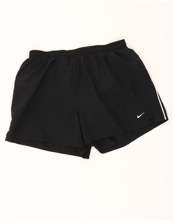 Nike Damen Dri Fit Sport Shorts UK 16 Large Schwarz Polyester