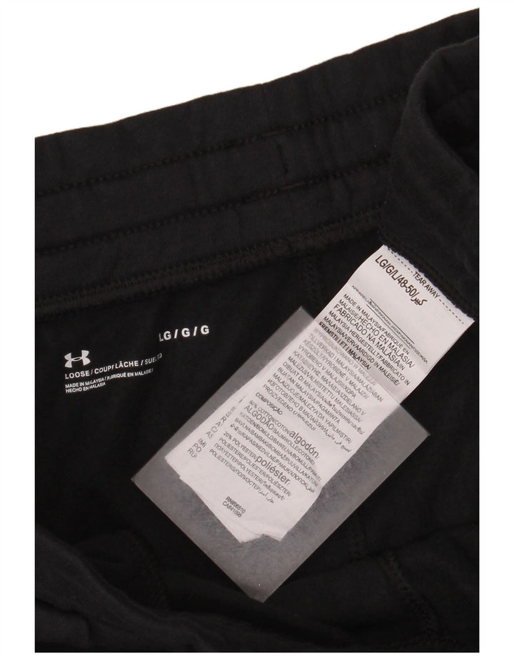 Under Armour Herren-Trainingshose, Jogginghose, Größe L, Schwarz, Baumwolle