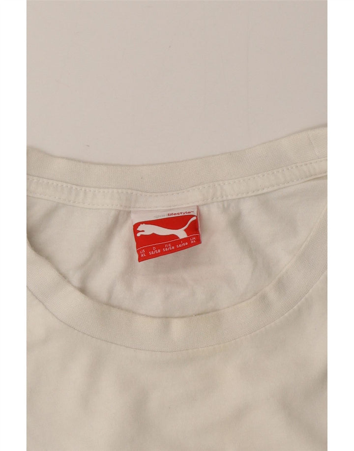 PUMA Herren Grafik T-Shirt Top XL Weiß