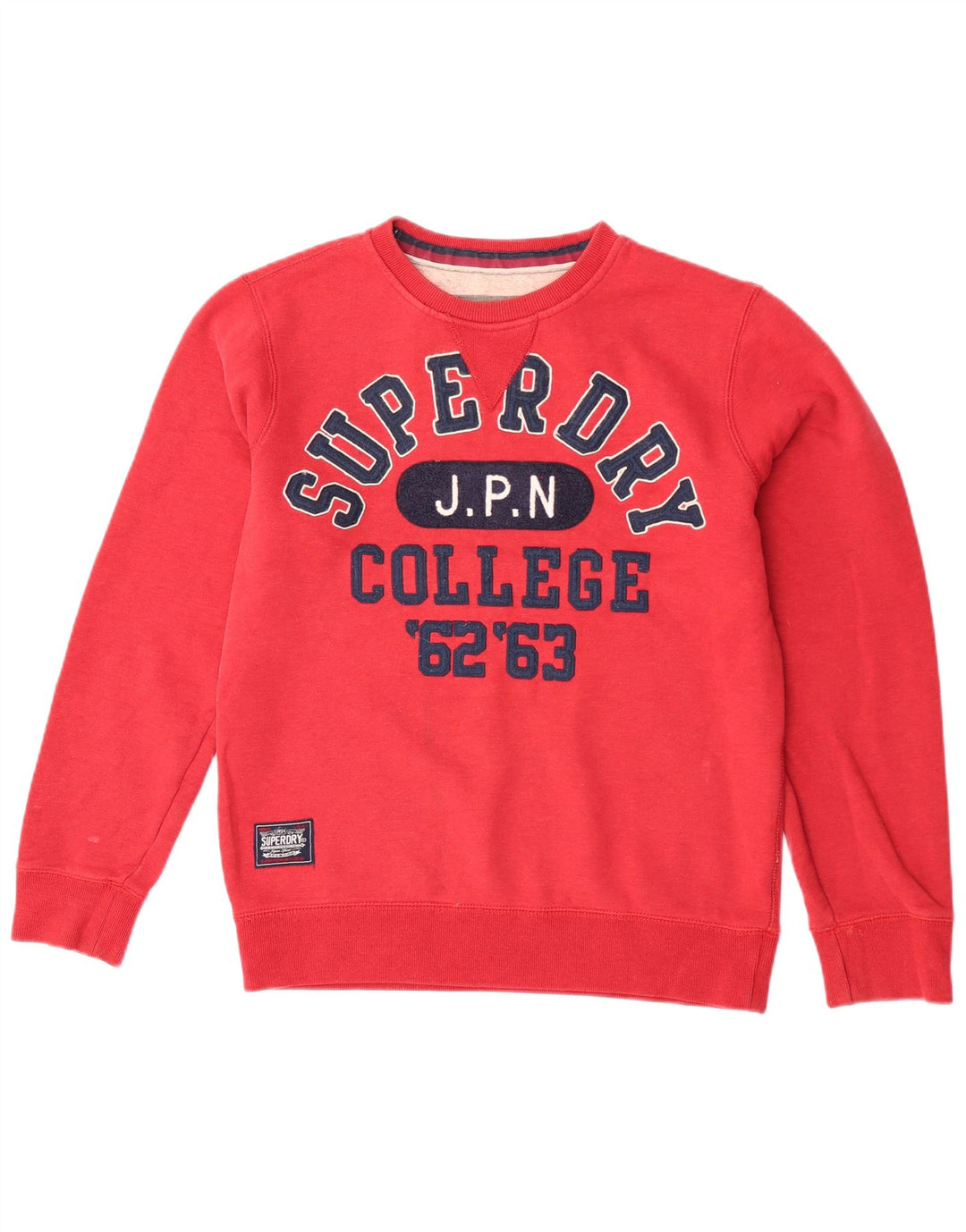 Superdry Herren-Sweatshirt mit Grafik, Größe L, aus roter Baumwolle