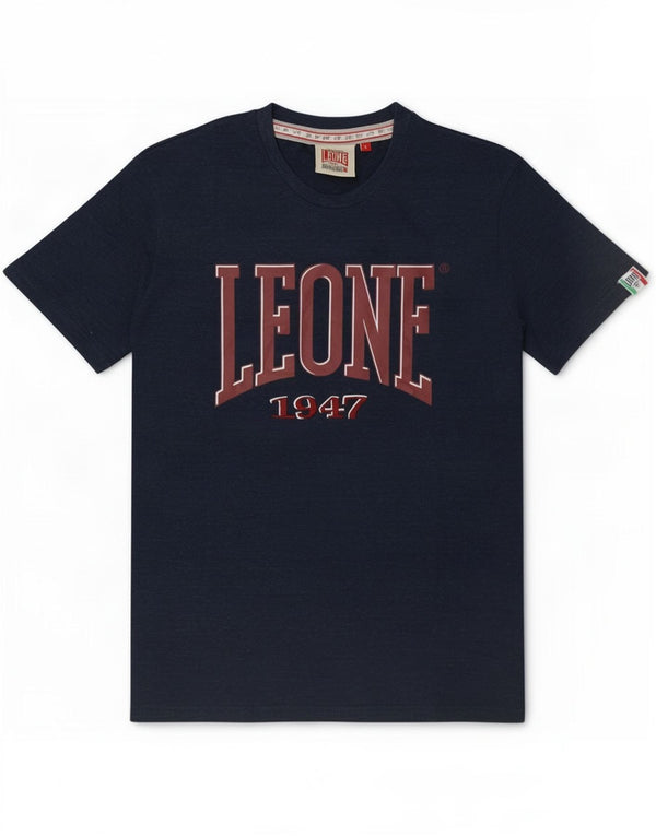 Leone 1947 Damen Grafik-T-Shirt Top UK 14 Large Marineblau Baumwolle