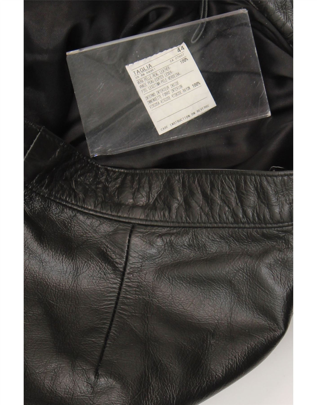 Vintage Damen Bootcut-Lederhose IT 44 Medium W28 L30 Schwarzes Leder