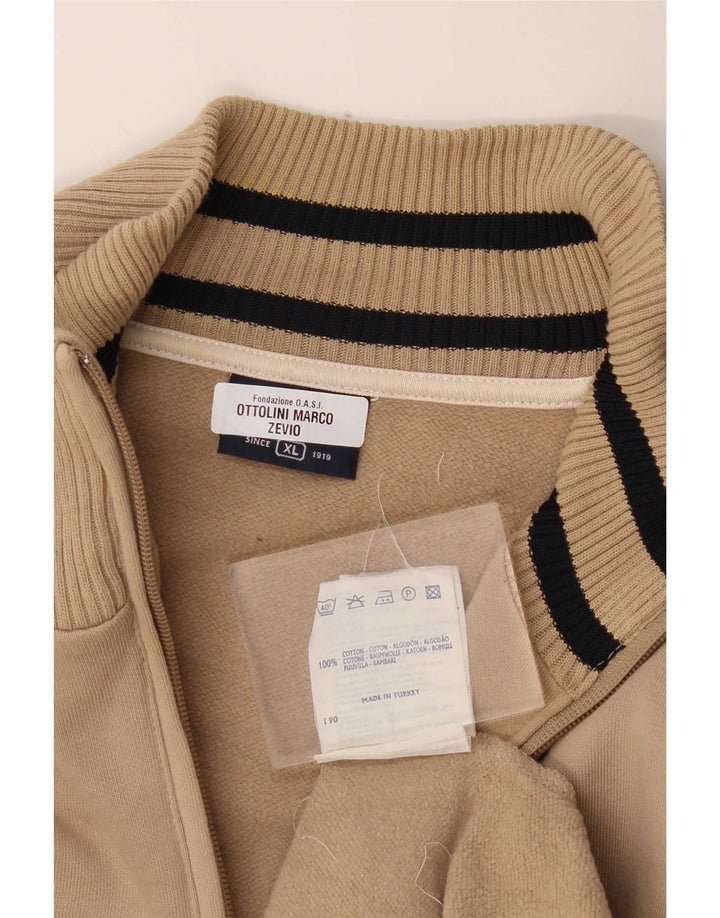 Champion Herren-Trainingsanzugoberteil, XL, beige, gestreift, Baumwolle