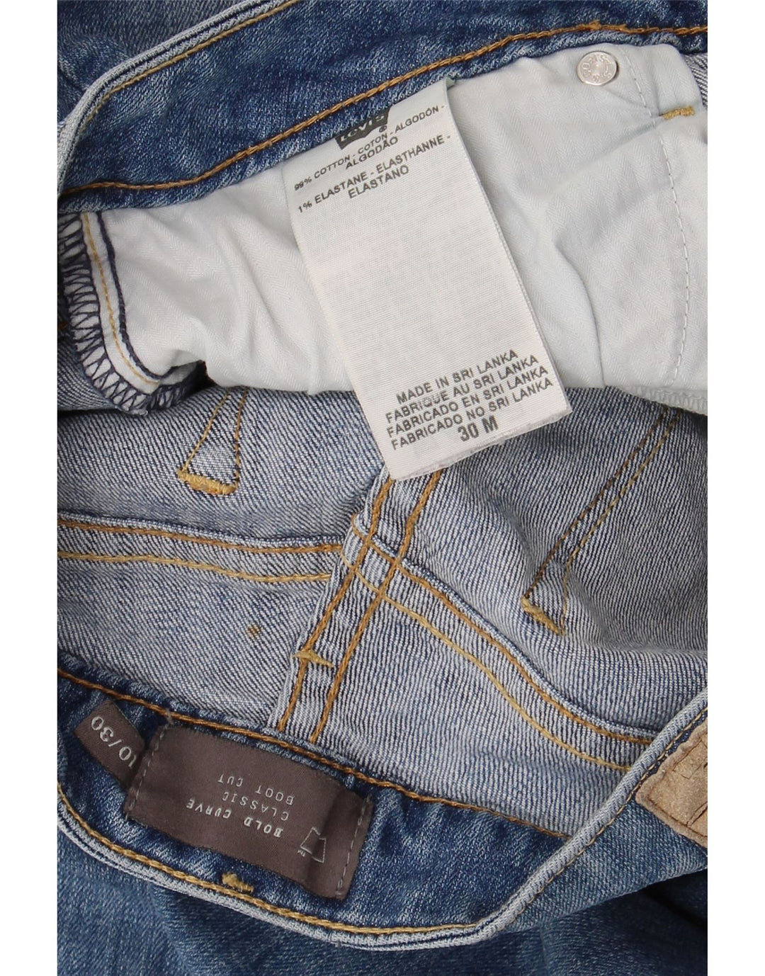 Levi's Damen Bold Curve Classic Fit Bootcut Jeans W30 L30 Blaue Baumwolle