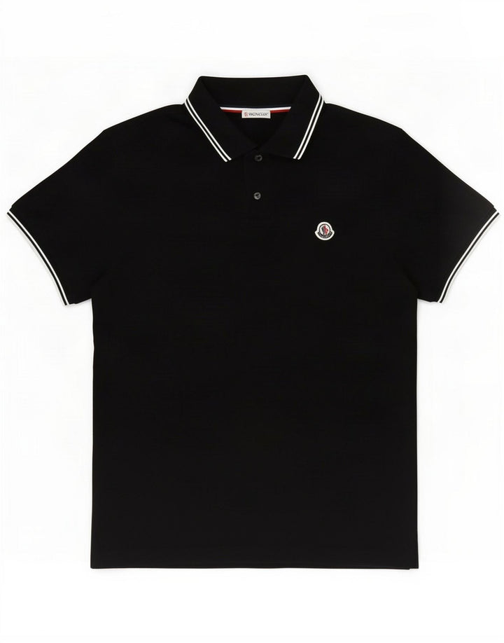 Moncler Herren Poloshirt Medium Black Cotton