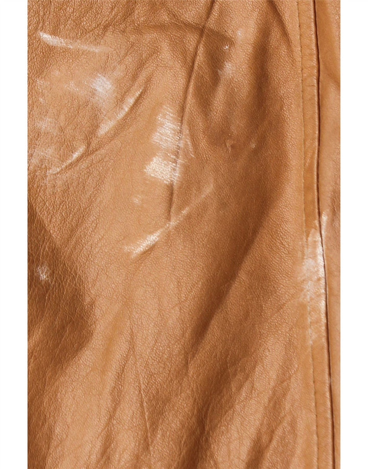 Vintage Herren Ledermantel IT 50 großes braunes Leder