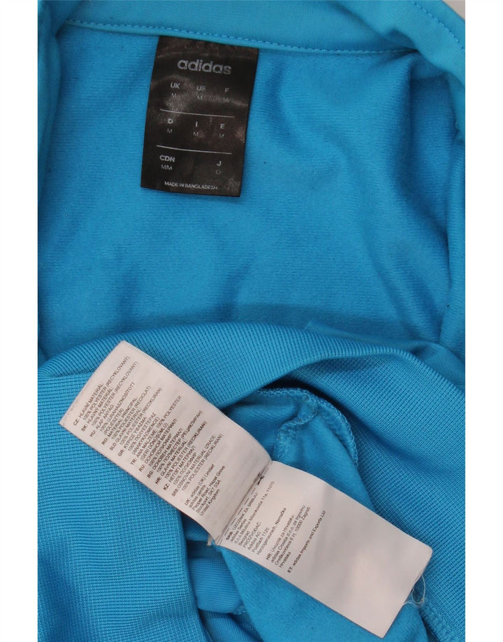 Adidas Herren-Trainingsanzug mit grafischem Oberteil, Mittelblaues Farbblock-Polyester