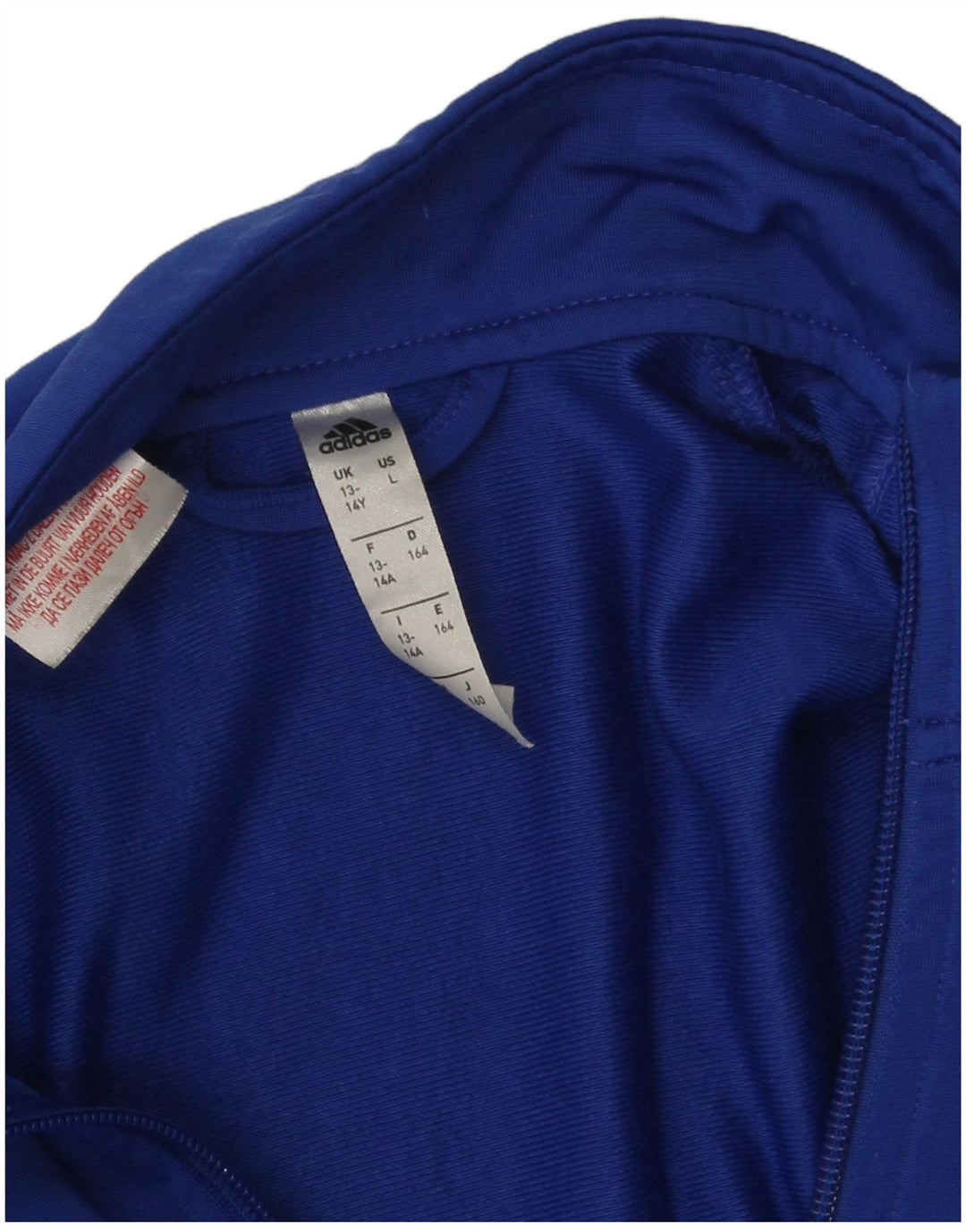 Adidas Jungen Trainingsanzug Top Jacke 13-14 Jahre Blaues Polyester