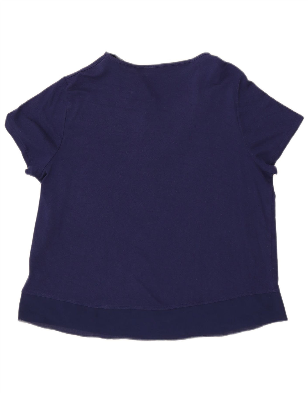 Marks & Spencer Damen Bluse Top UK 16 Large Marineblau Viskose