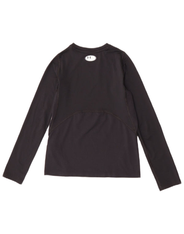 Under Armour Mädchen Heat Gear Top Langarm 9–10 Jahre Medium Schwarz