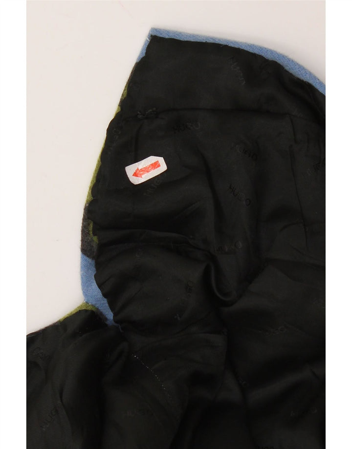 Vintage Damen Gerader Rock W36 XL Blau geblümt