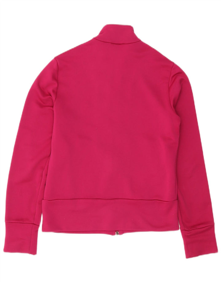 Adidas Damen Trainingsanzug Top Jacke UK 14 Mittelrosa Polyester