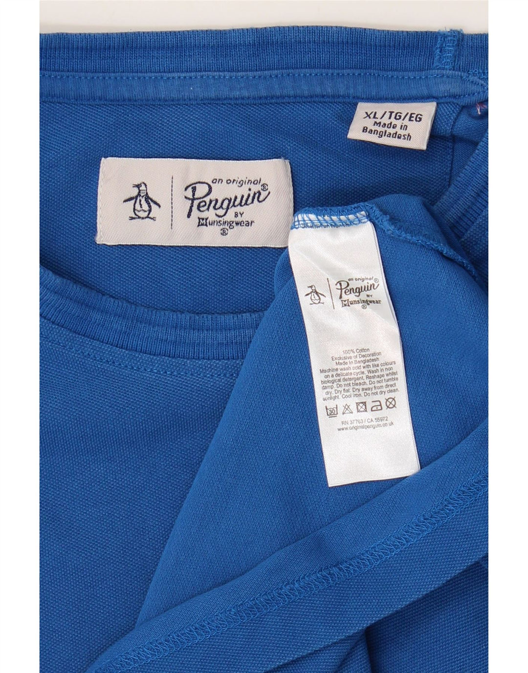 Penguin Herren T-Shirt Top XL Blau Baumwolle