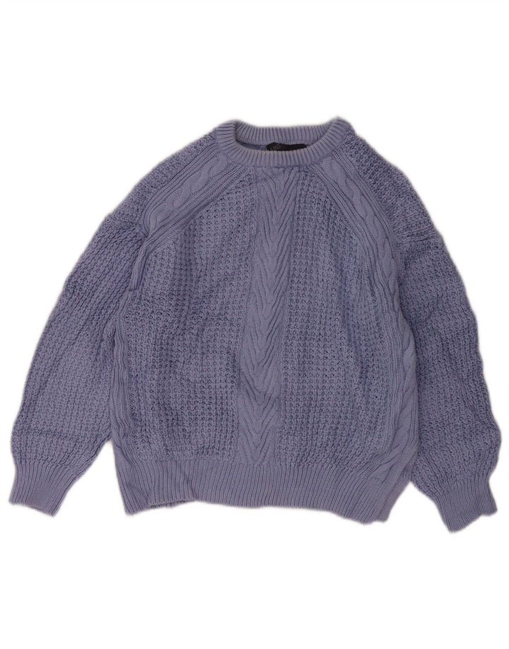 Marks & Spencer Damen-Pullover, übergroß, U-Boot-Ausschnitt, Gr. 8, Lila
