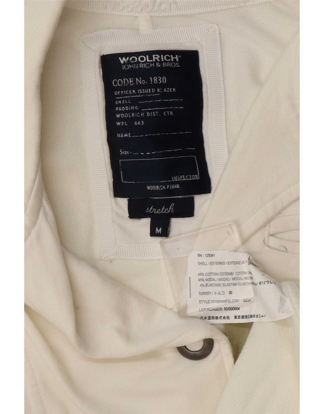 Woolrich Damen-Blazerjacke mit 3 Knöpfen, UK 12, mittelgrau, aus Baumwolle