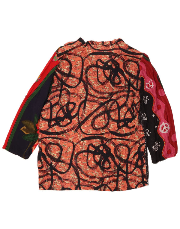 Desigual Damen-Blusenoberteil mit 3/4-Ärmeln, UK 18, XL, mehrfarbig, Patchwork