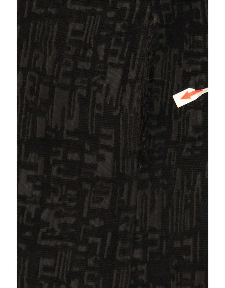 Tigi Damen Bomberjacke UK 14/16 Großes schwarzes geometrisches Polyester