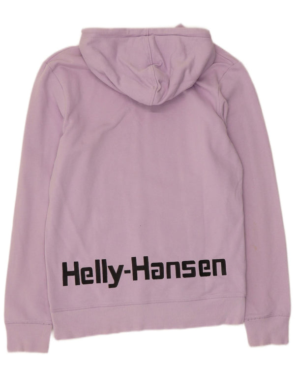 HELLY HANSEN Mens Regular Fit Graphic Hoodie Jumper Small Purple Cotton