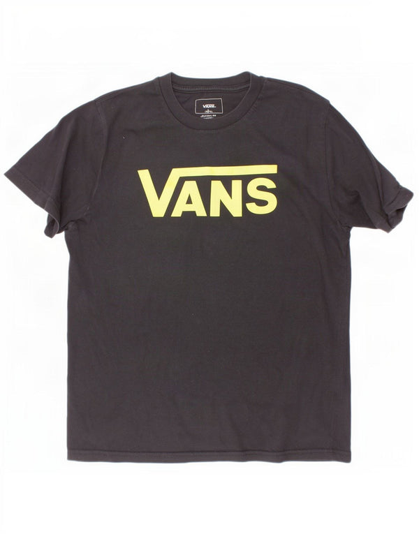 Vans Jungen-T-Shirt mit klassischer Passform, Grafik, 12–13 Jahre, Größe L, Schwarz, Baumwolle