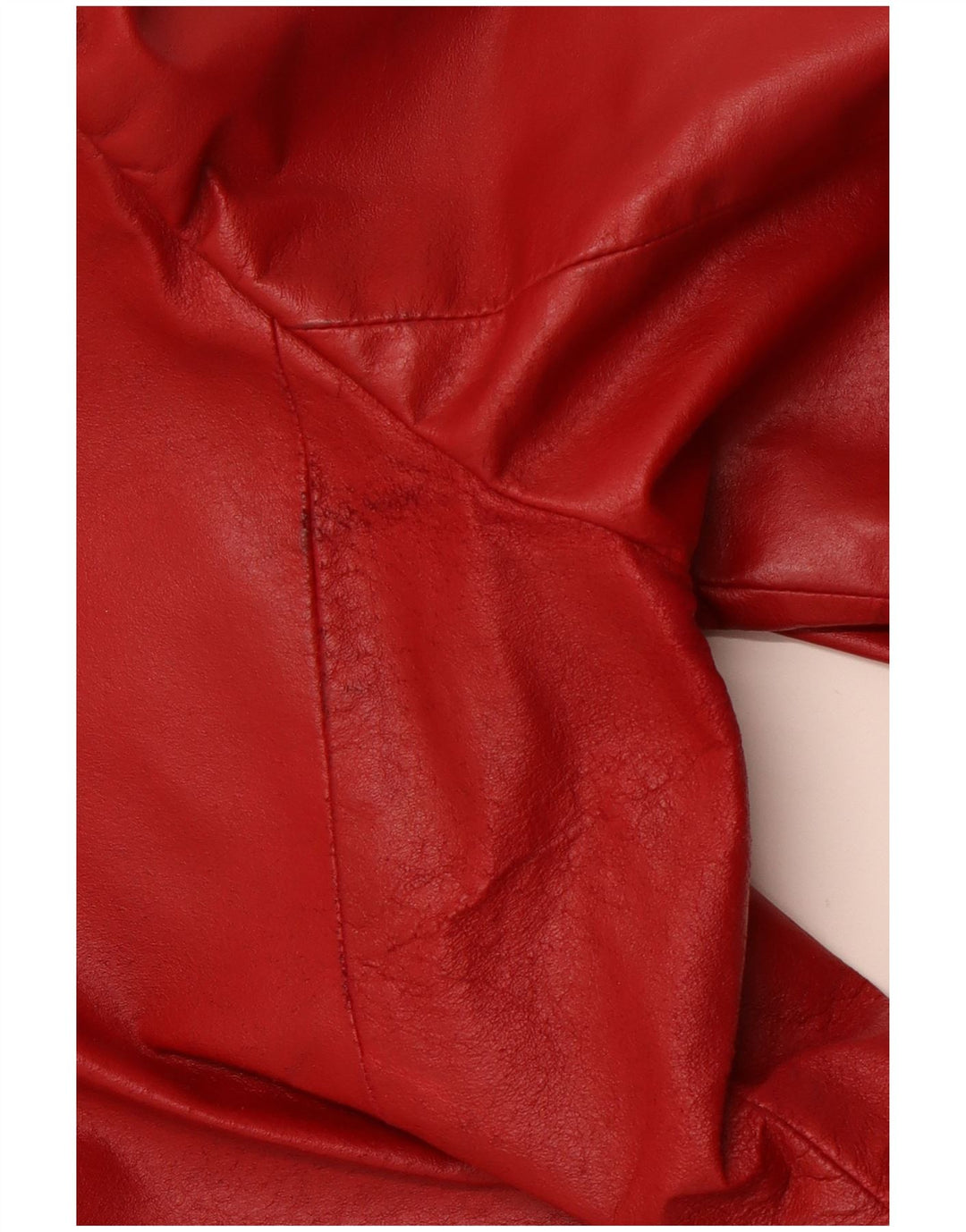 VINTAGE Damen Lederjacke IT 42 Mittelrotes Leder