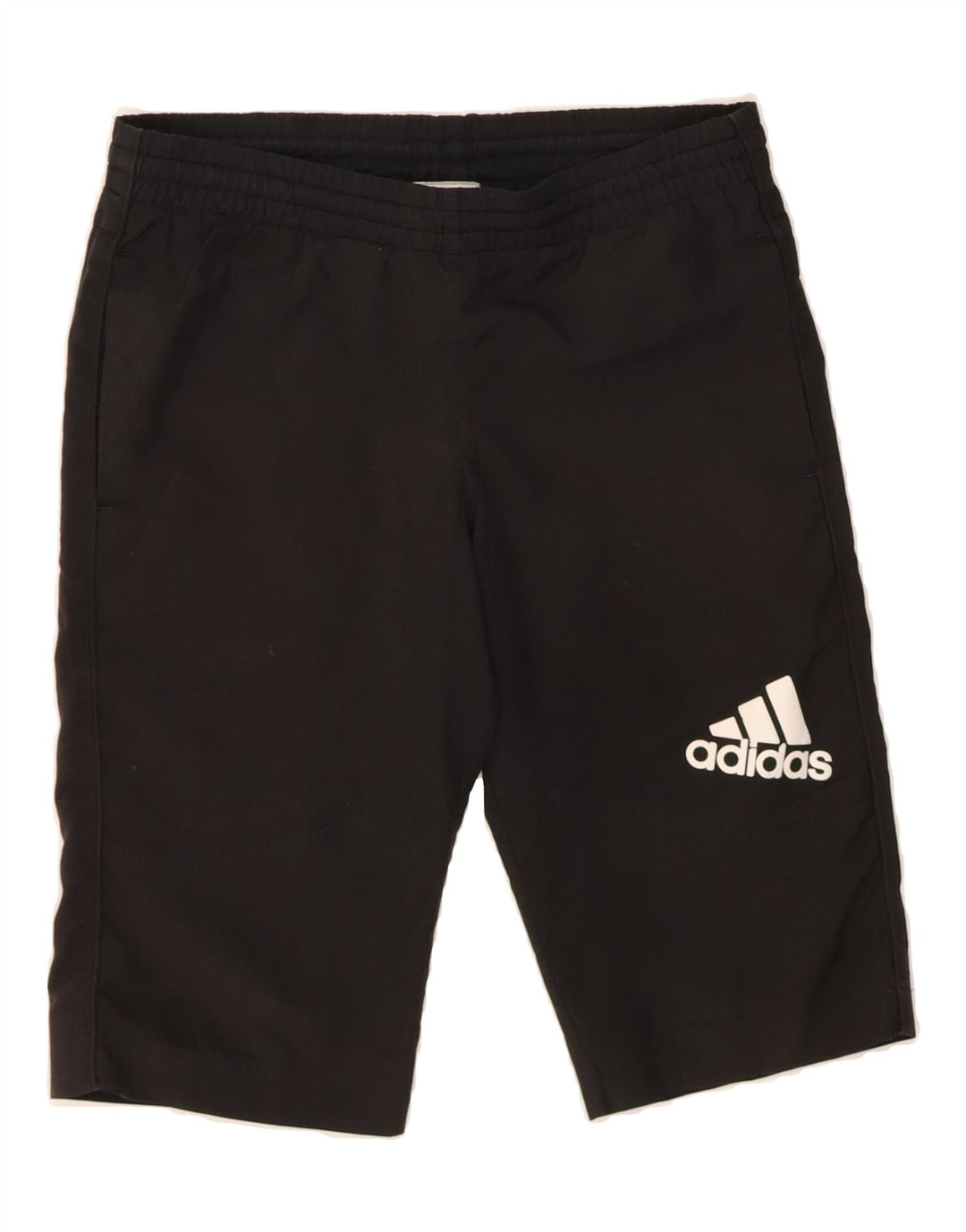 ADIDAS Boys Graphic Sport Shorts 7-8 Years  Black Polyester Vintage Adidas and Second-Hand Adidas from Messina Hembry 