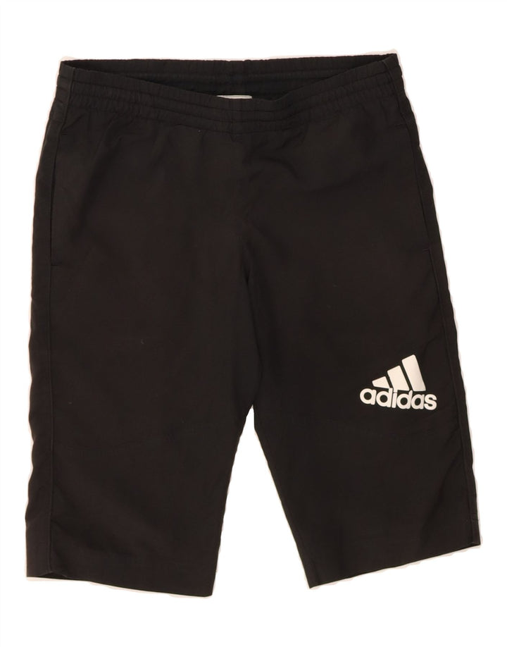ADIDAS Boys Graphic Sport Shorts 7-8 Years  Black Polyester Vintage Adidas and Second-Hand Adidas from Messina Hembry 