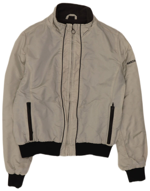 North Sails Herren Bomberjacke UK 40 Large Grau Colourblock Polyamid