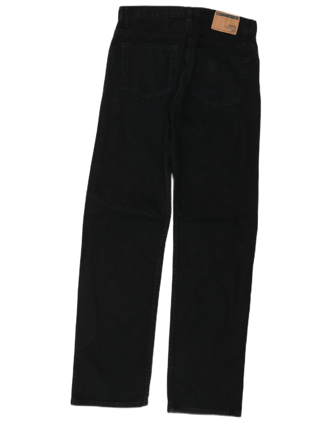 Marks & Spencer Herren Blue Harbor Straight Jeans W32 L33 Schwarze Baumwolle