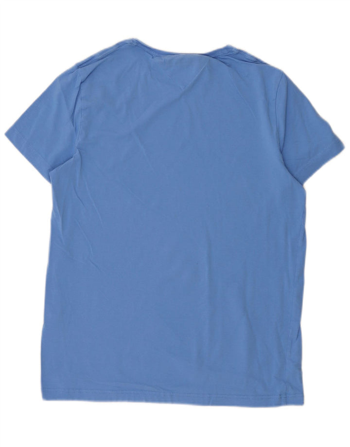 TOMMY HILFIGER Herren Extra Slim T-Shirt Top Large Blau Baumwolle