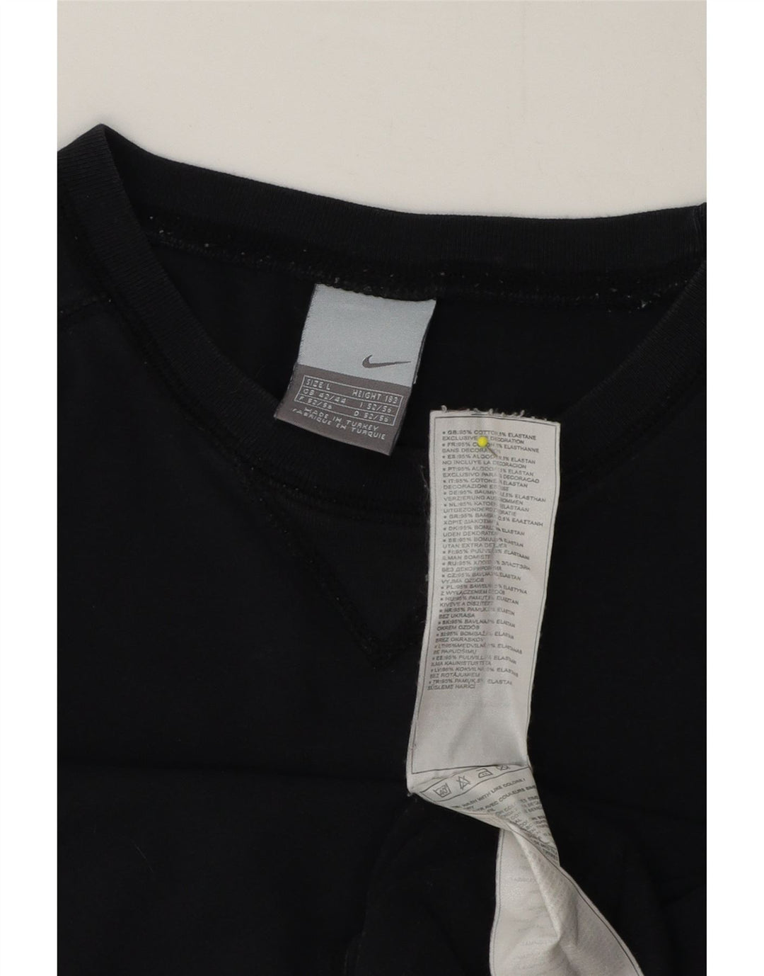 Nike Herren Weste Top UK 42/44 Große schwarze Baumwolle