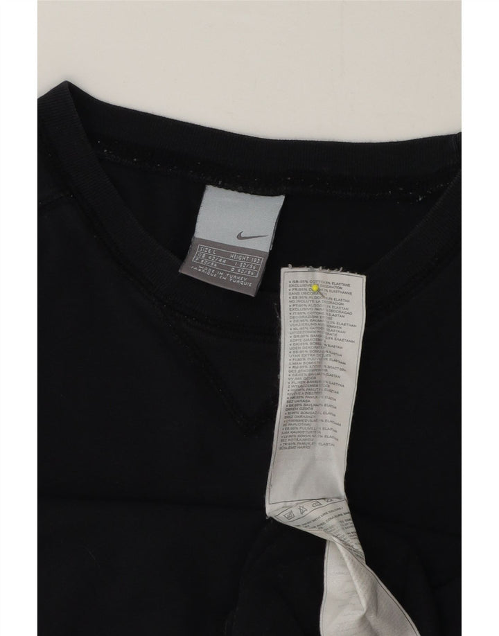 Nike Herren Weste Top UK 42/44 Große schwarze Baumwolle