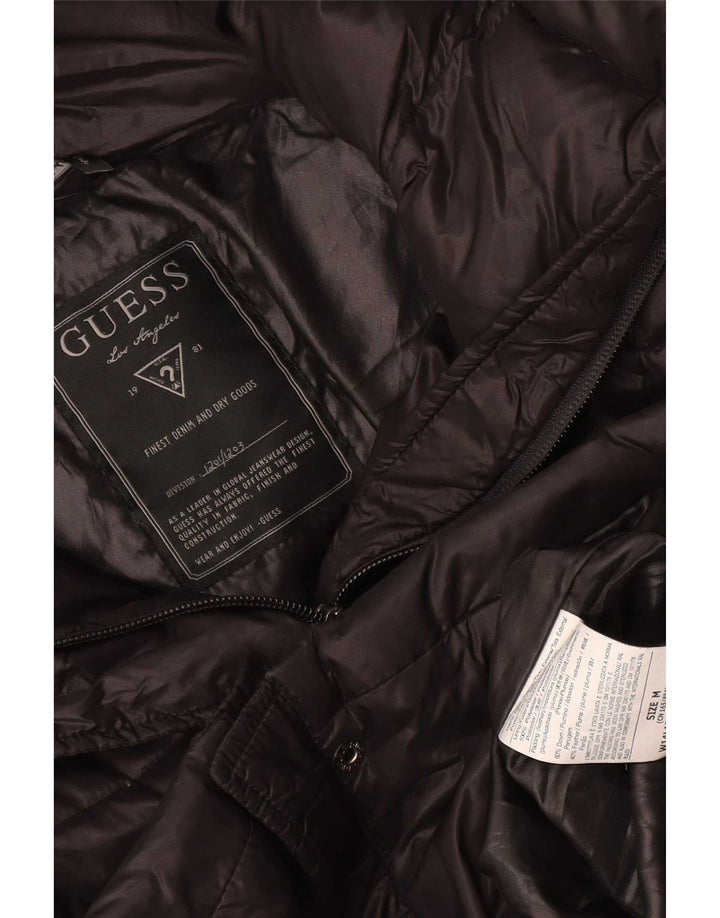 Guess Wattierte Damenjacke UK 14 Mittelschwarzes Nylon
