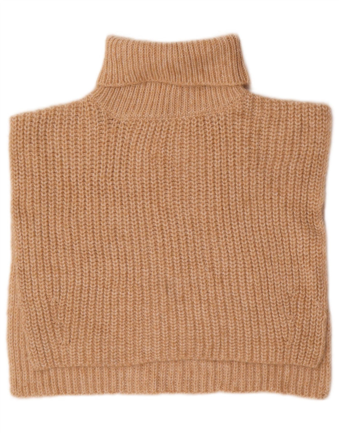 MARKS & SPENCER Damen Crop ärmelloser Poncho-Pullover UK 10 Small Beige