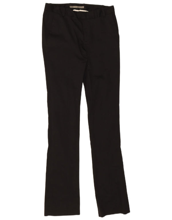 Zara Slim Chino-Hose für Damen, EU 36, XS, B26, L33, schwarze Baumwolle