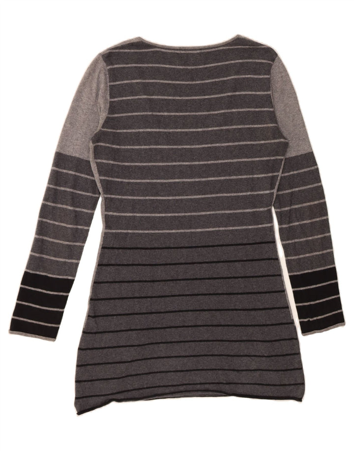 KAPPA Womens Long Sleeve Tunic Dress UK 14 Medium Grey Colourblock Vintage Kappa and Second-Hand Kappa from Messina Hembry 
