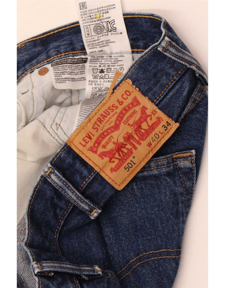 Levi's Herren 501 Straight Jeans W40 L31 Blaue Baumwolle