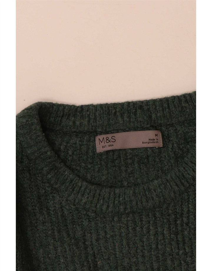 Marks & Spencer Herren-Pullover mit Rundhalsausschnitt, Mittelgrünes Acryl